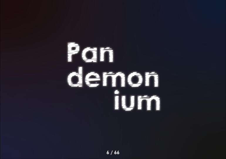 Hakos Baelz Pandemonium Album Cover graphic recreation